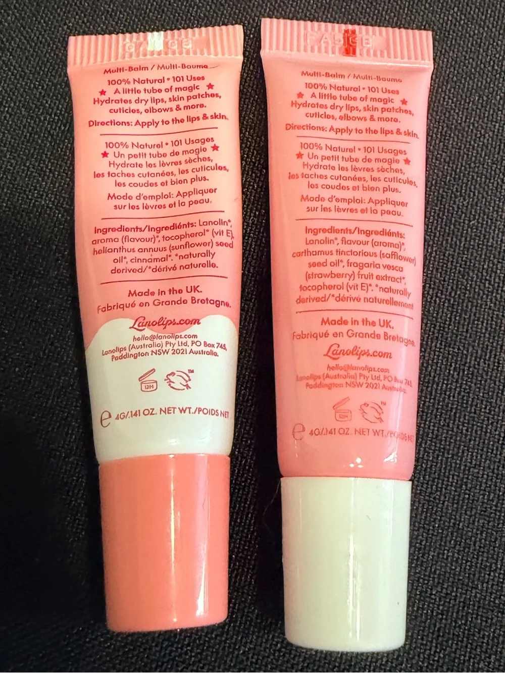 Lanolips 101 Ointment Multi-Balm Strawberry &  101 Ointment Raspberry Shortcake